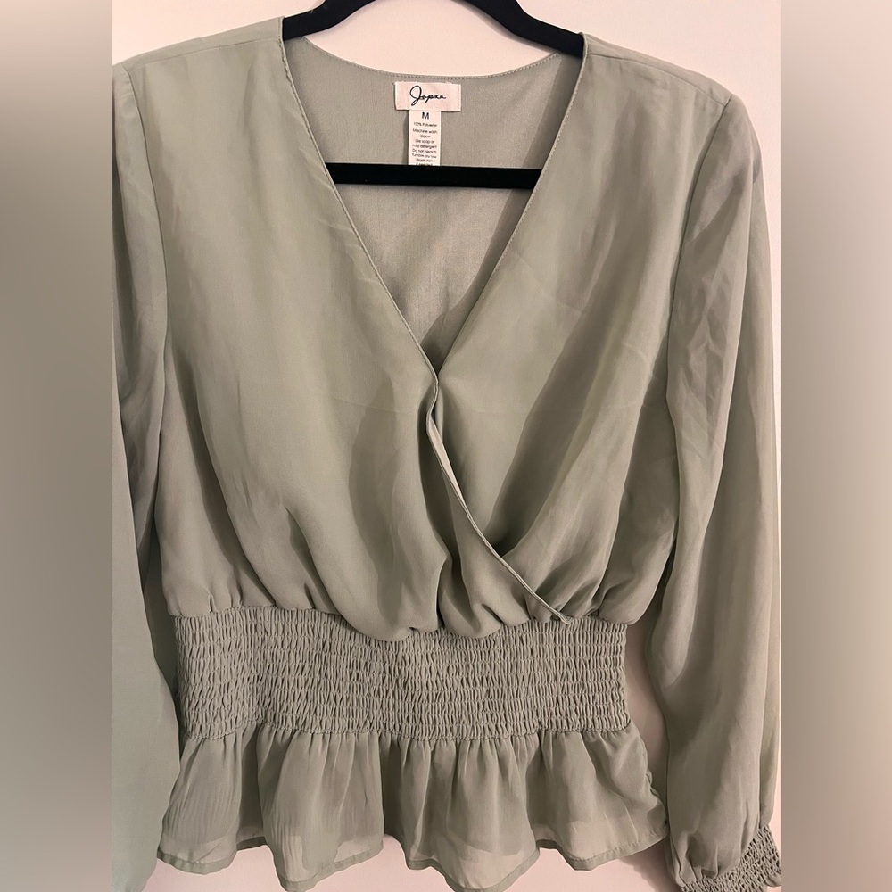 Sage Green Women’s blouse: size M